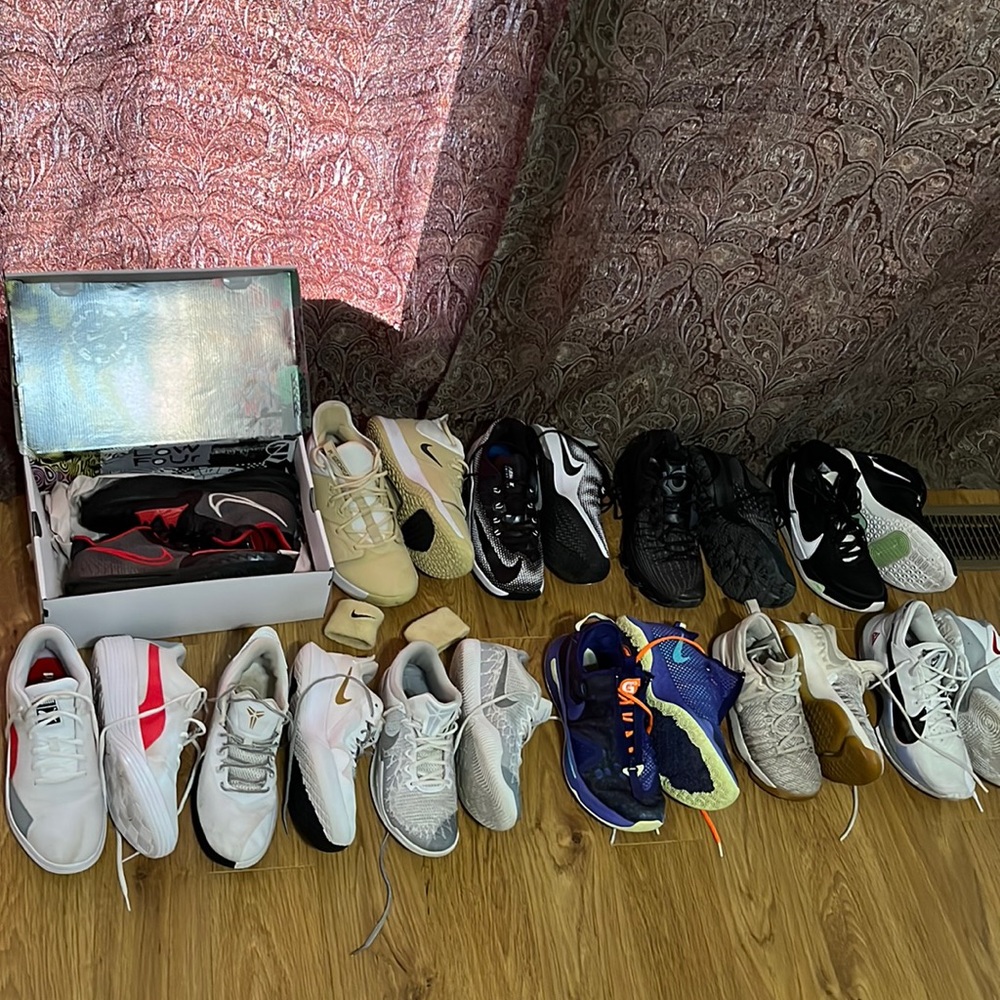 Nike, puma, Kobe, pgs, kds, freak 2, air max, other basketball shoes.